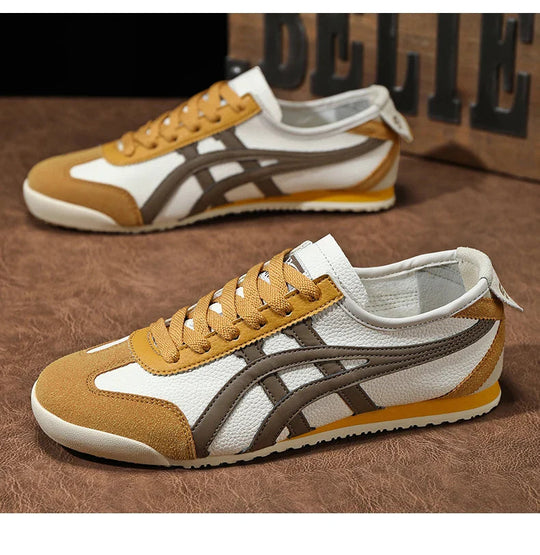 Retro Sneaker Herren Wildleder Kontraststreifen Flach