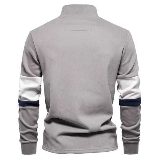 Troyer Quarter-Zip Pullover Herren Baumwolle Sportlich