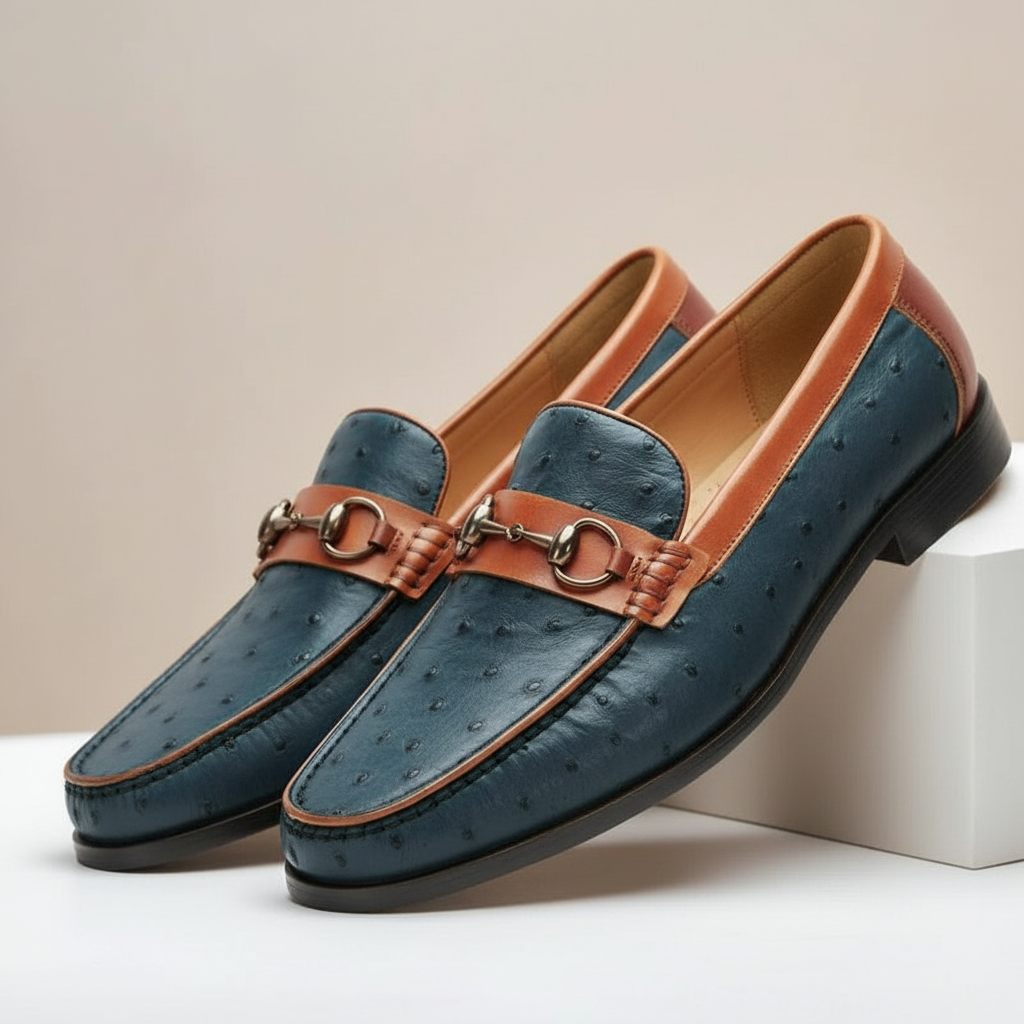 Rindsleder Loafer Herren Elegant Slip-On Penny Slipper