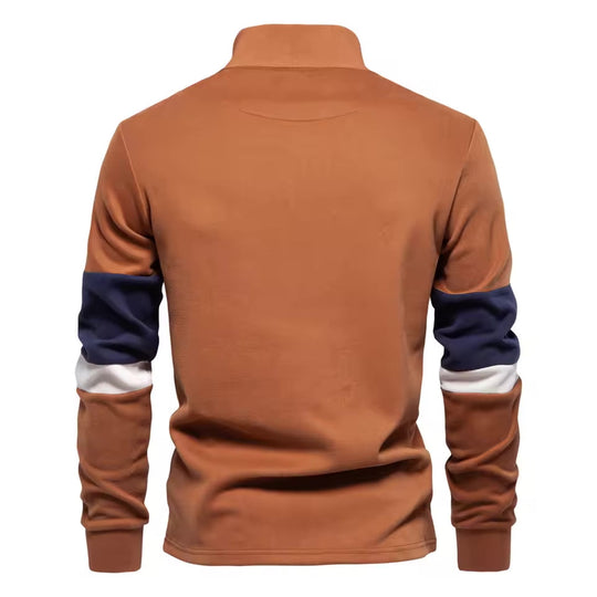 Troyer Quarter-Zip Pullover Herren Baumwolle Sportlich