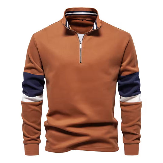 Troyer Quarter-Zip Pullover Herren Baumwolle Sportlich