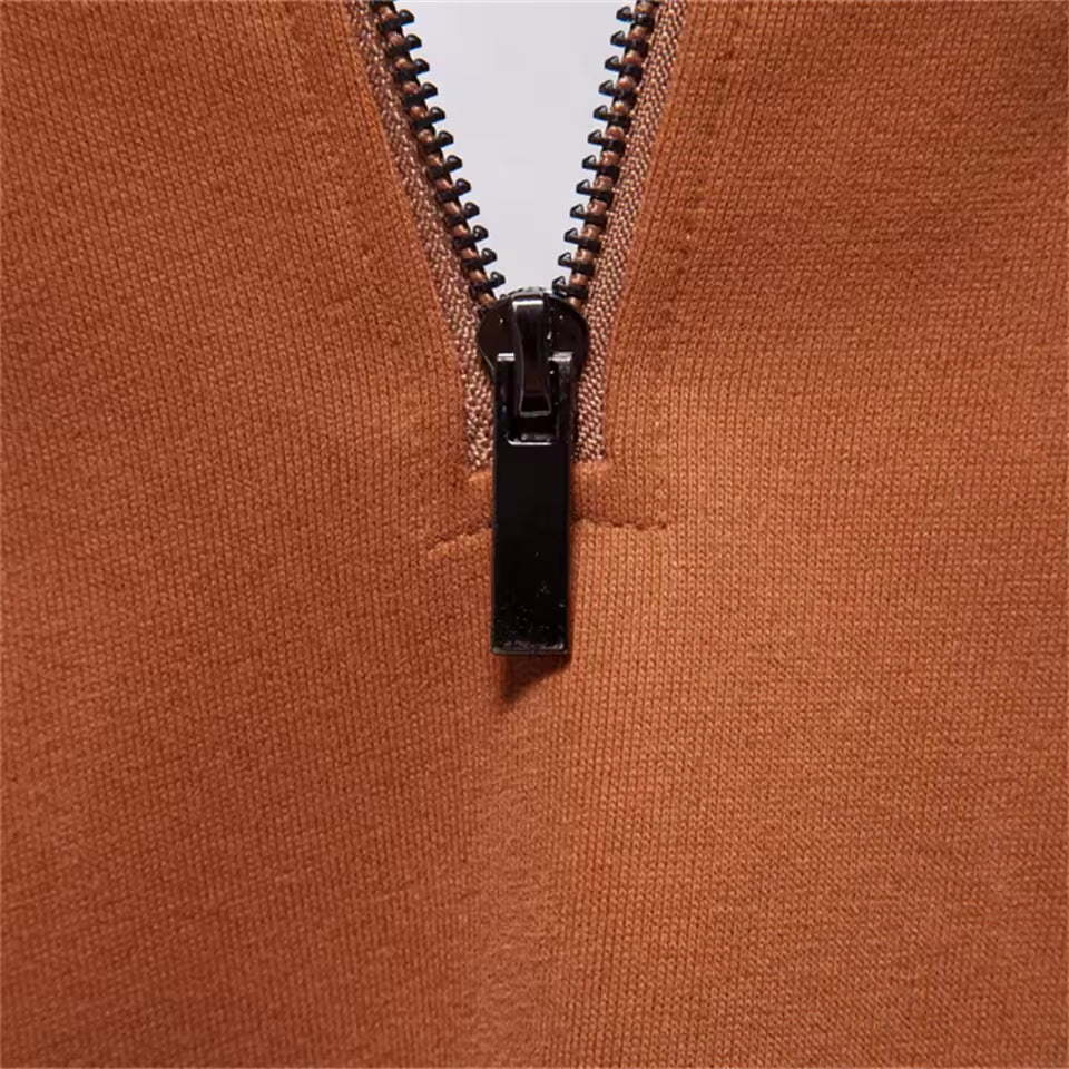 Troyer Quarter-Zip Pullover Herren Baumwolle Sportlich