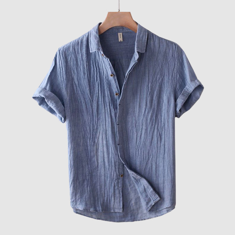 Leichtes Leinen Strandhemd Herren Sommer Baumwolle Hemd