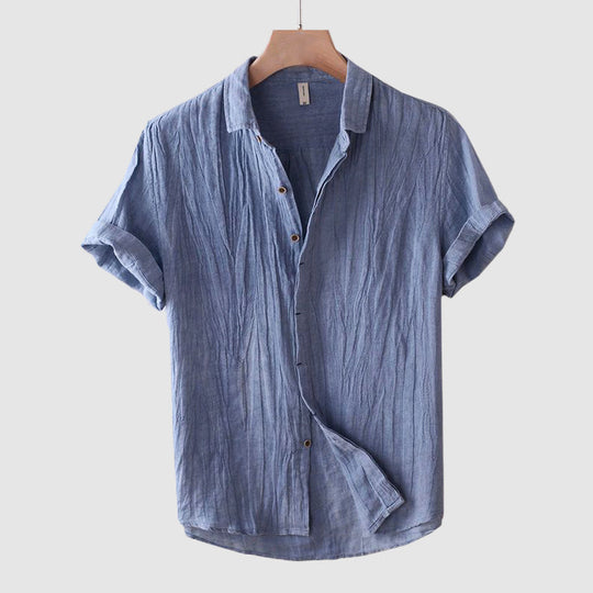 Leichtes Leinen Strandhemd Herren Sommer Baumwolle Hemd