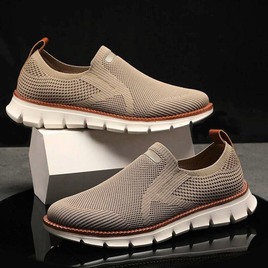 Mesh Slip-On Schuhe Herren Bequeme Sneaker Strick