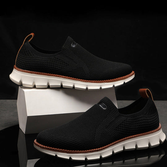 Mesh Slip-On Schuhe Herren Bequeme Sneaker Strick