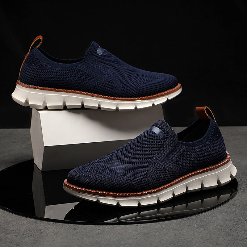 Mesh Slip-On Schuhe Herren Bequeme Sneaker Strick