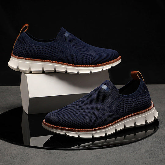 Mesh Slip-On Schuhe Herren Bequeme Sneaker Strick