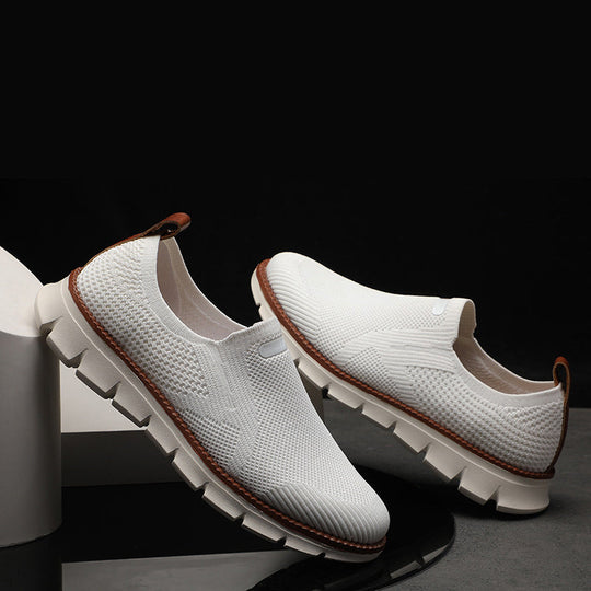 Mesh Slip-On Schuhe Herren Bequeme Sneaker Strick