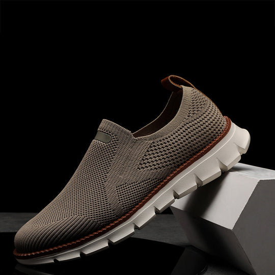 Mesh Slip-On Schuhe Herren Bequeme Sneaker Strick