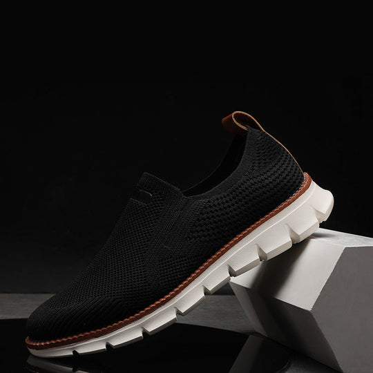 Mesh Slip-On Schuhe Herren Bequeme Sneaker Strick