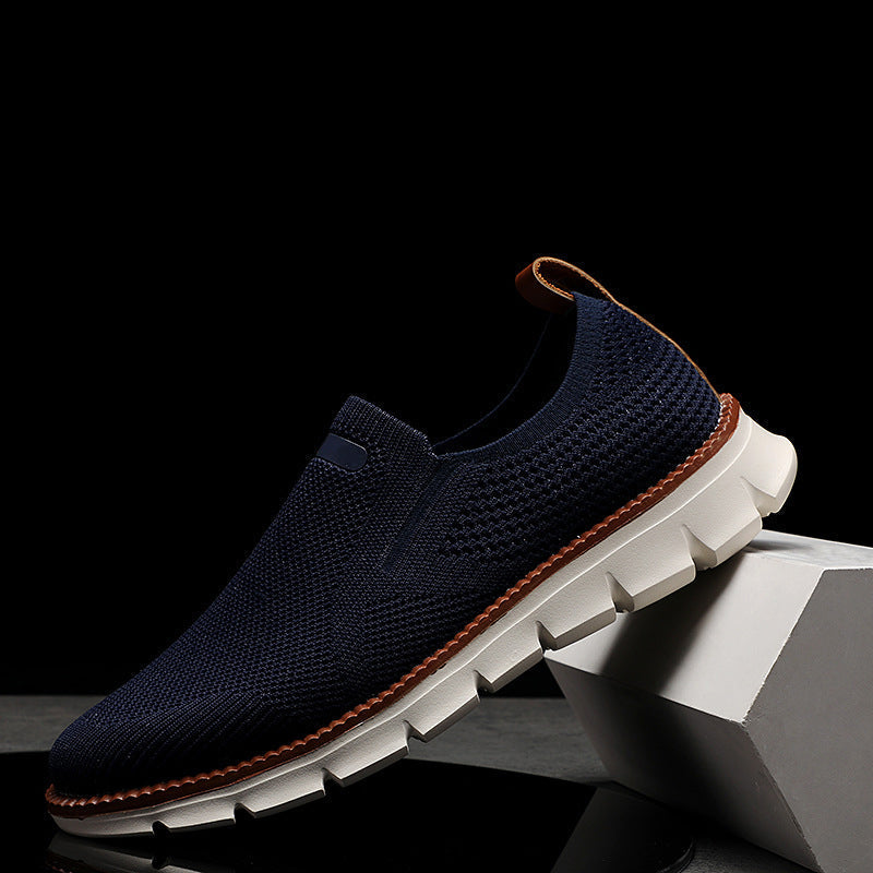 Mesh Slip-On Schuhe Herren Bequeme Sneaker Strick