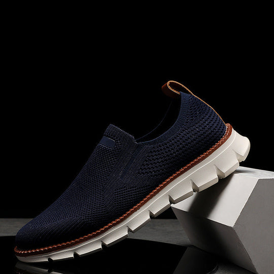 Mesh Slip-On Schuhe Herren Bequeme Sneaker Strick