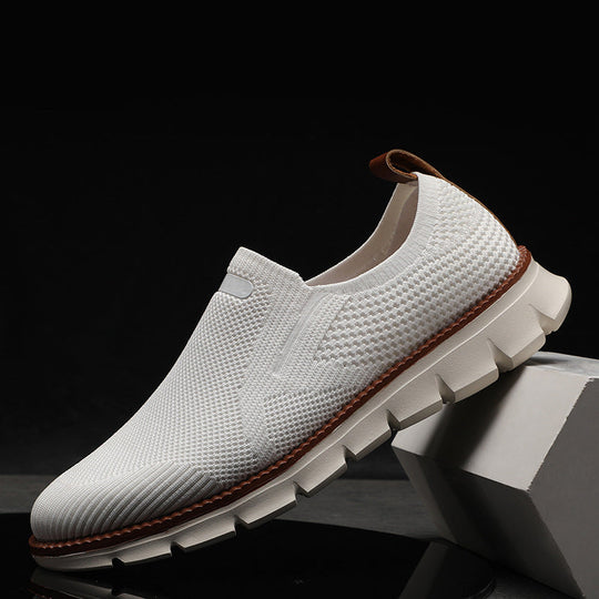 Mesh Slip-On Schuhe Herren Bequeme Sneaker Strick