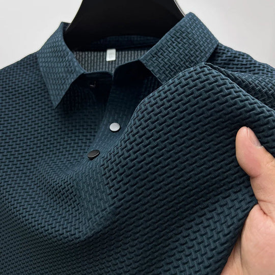 Herren Poloshirt aus Polyester – Kurzarm Polo mit Knopfleiste
