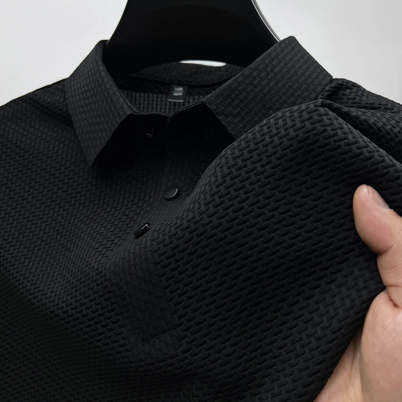 Herren Poloshirt aus Polyester – Kurzarm Polo mit Knopfleiste