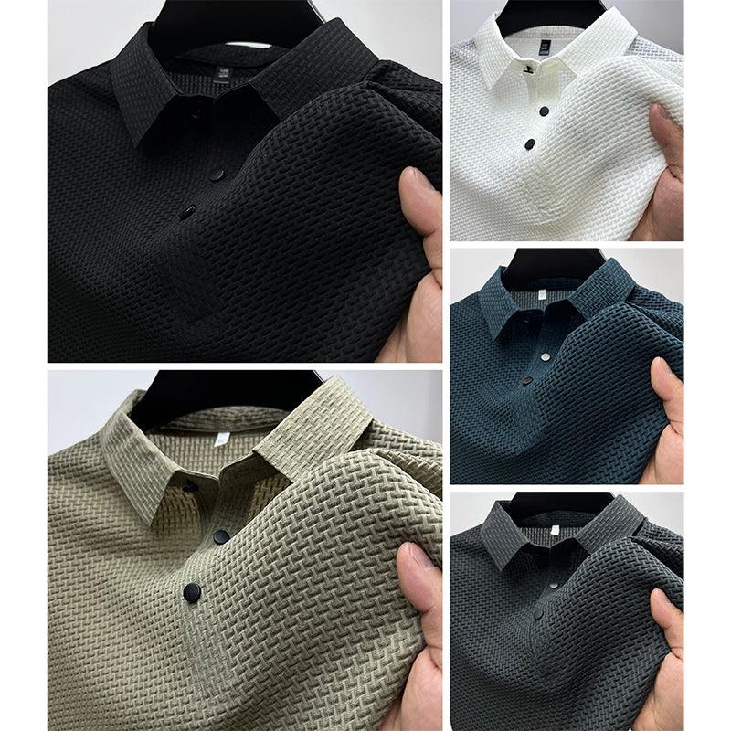 Herren Poloshirt aus Polyester – Kurzarm Polo mit Knopfleiste