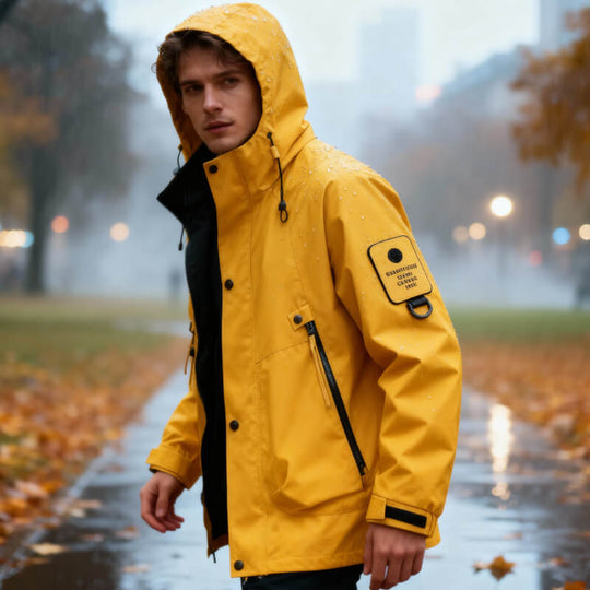 Wasserdichte Softshell Jacke Herren Kapuze Outdoor Tech