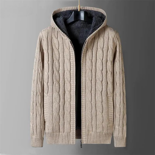 Wendbare Wolljacke Herren Fleecefutter Zwei Looks