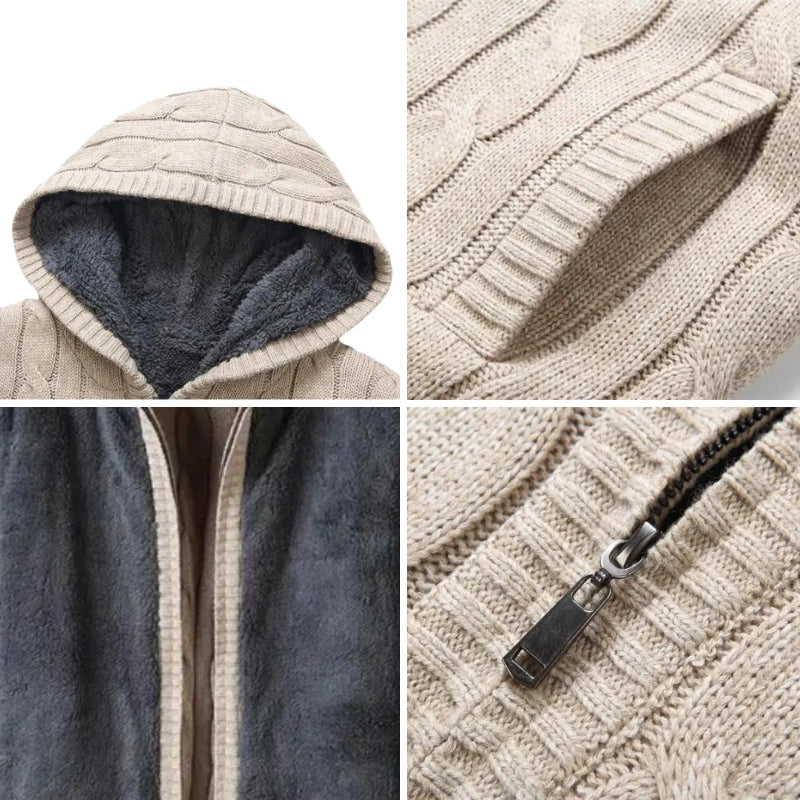 Wendbare Wolljacke Herren Fleecefutter Zwei Looks