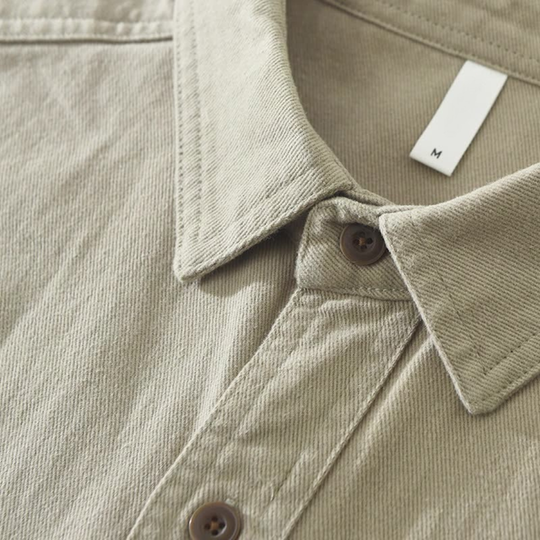 Baumwoll Overshirt Herren Hemdjacke Brusttaschen