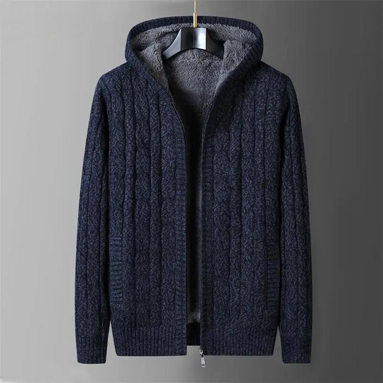 Wendbare Wolljacke Herren Fleecefutter Zwei Looks
