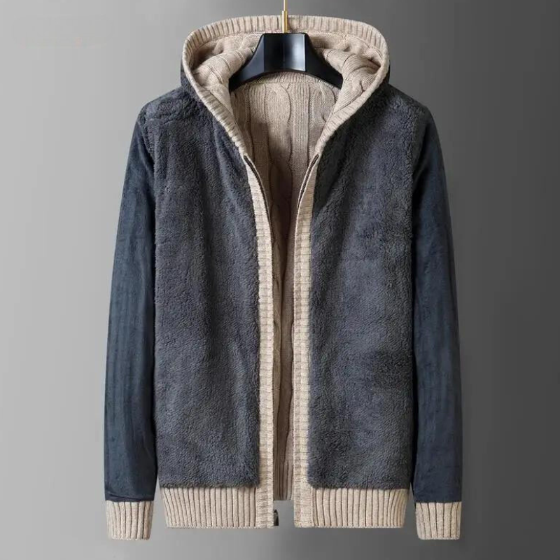 Wendbare Wolljacke Herren Fleecefutter Zwei Looks