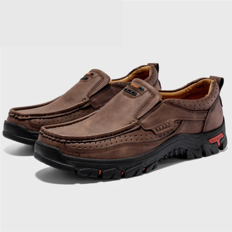 Handgefertigte Lederschuhe Herren Ziernaht Profilsohle