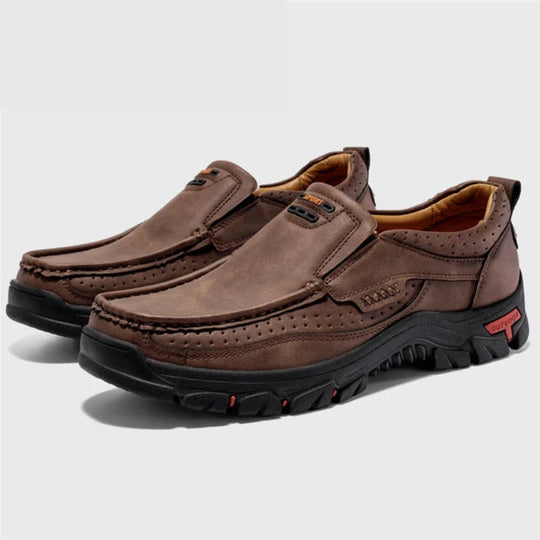 Handgefertigte Lederschuhe Herren Ziernaht Profilsohle