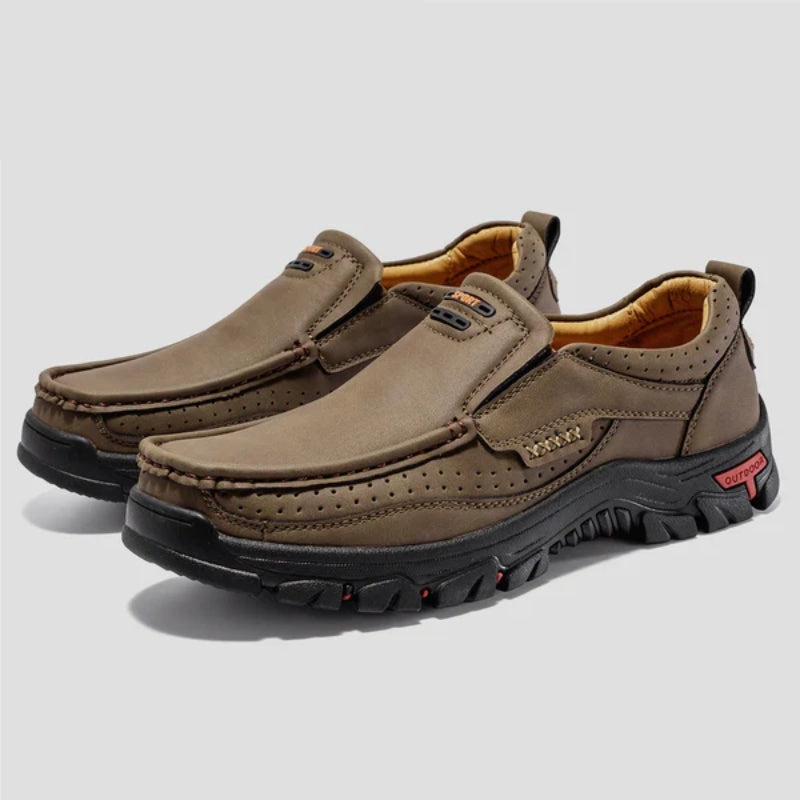 Handgefertigte Lederschuhe Herren Ziernaht Profilsohle