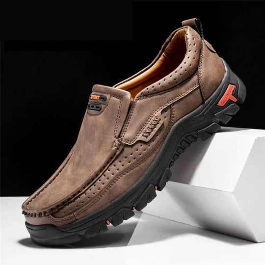 Handgefertigte Lederschuhe Herren Ziernaht Profilsohle