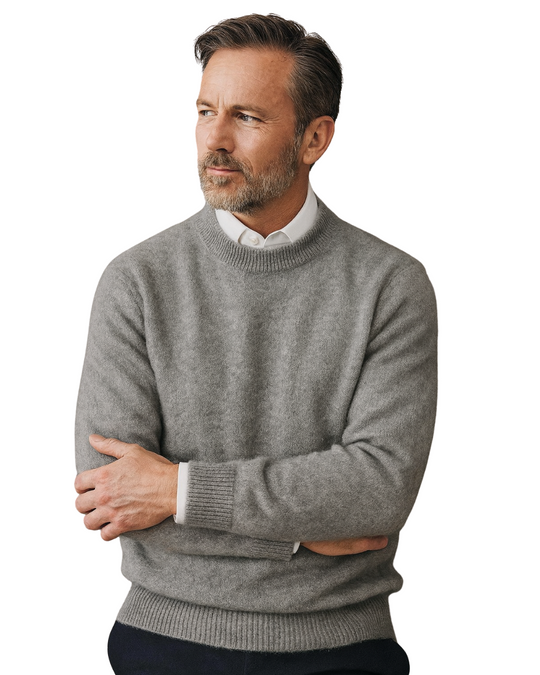 Eleganter Kaschmir Pullover Herren Strickpullover Warm