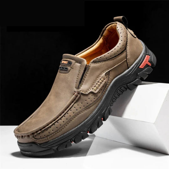 Handgefertigte Lederschuhe Herren Ziernaht Profilsohle