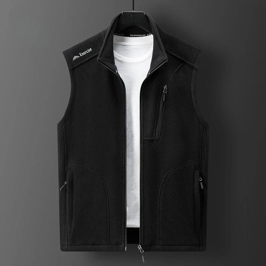 Fleece Weste Herren Mehrere Taschen Durchgehend Zip