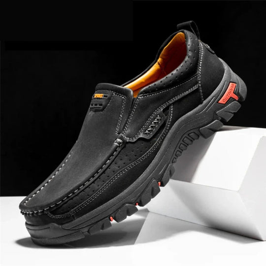 Handgefertigte Lederschuhe Herren Ziernaht Profilsohle