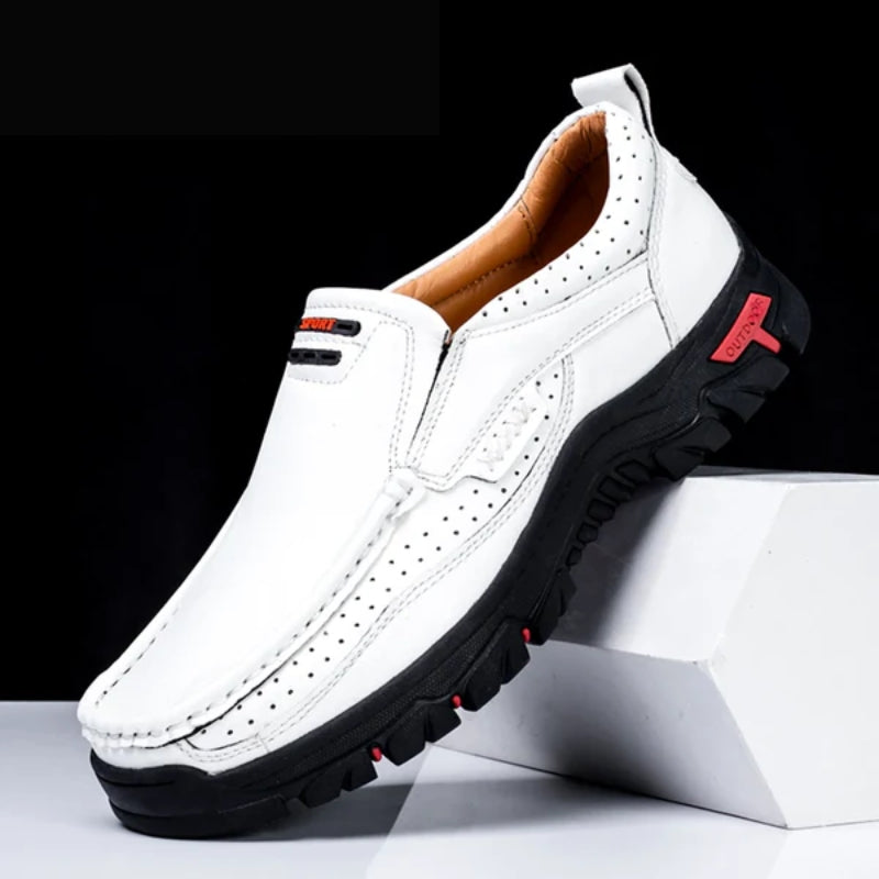 Handgefertigte Lederschuhe Herren Ziernaht Profilsohle