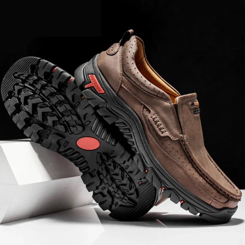 Handgefertigte Lederschuhe Herren Ziernaht Profilsohle