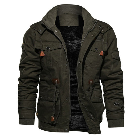 Wasserdichte Winterjacke Herren Fleece Warm Gefüttert