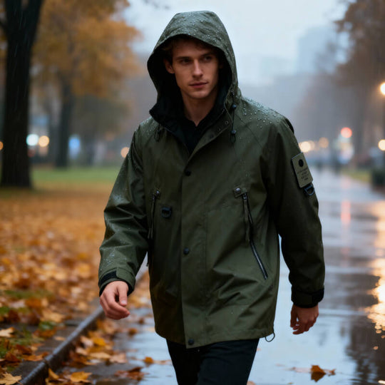 Wasserdichte Softshell Jacke Herren Kapuze Outdoor Tech