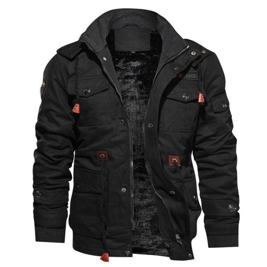 Wasserdichte Winterjacke Herren Fleece Warm Gefüttert