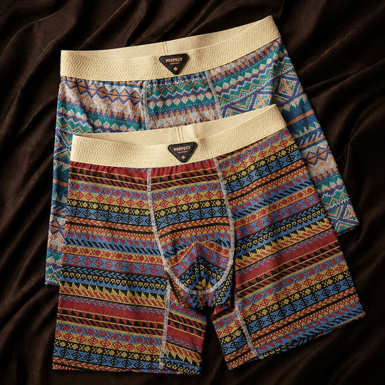 Lange Baumwoll Boxershorts Herren Extralang Bedruckt