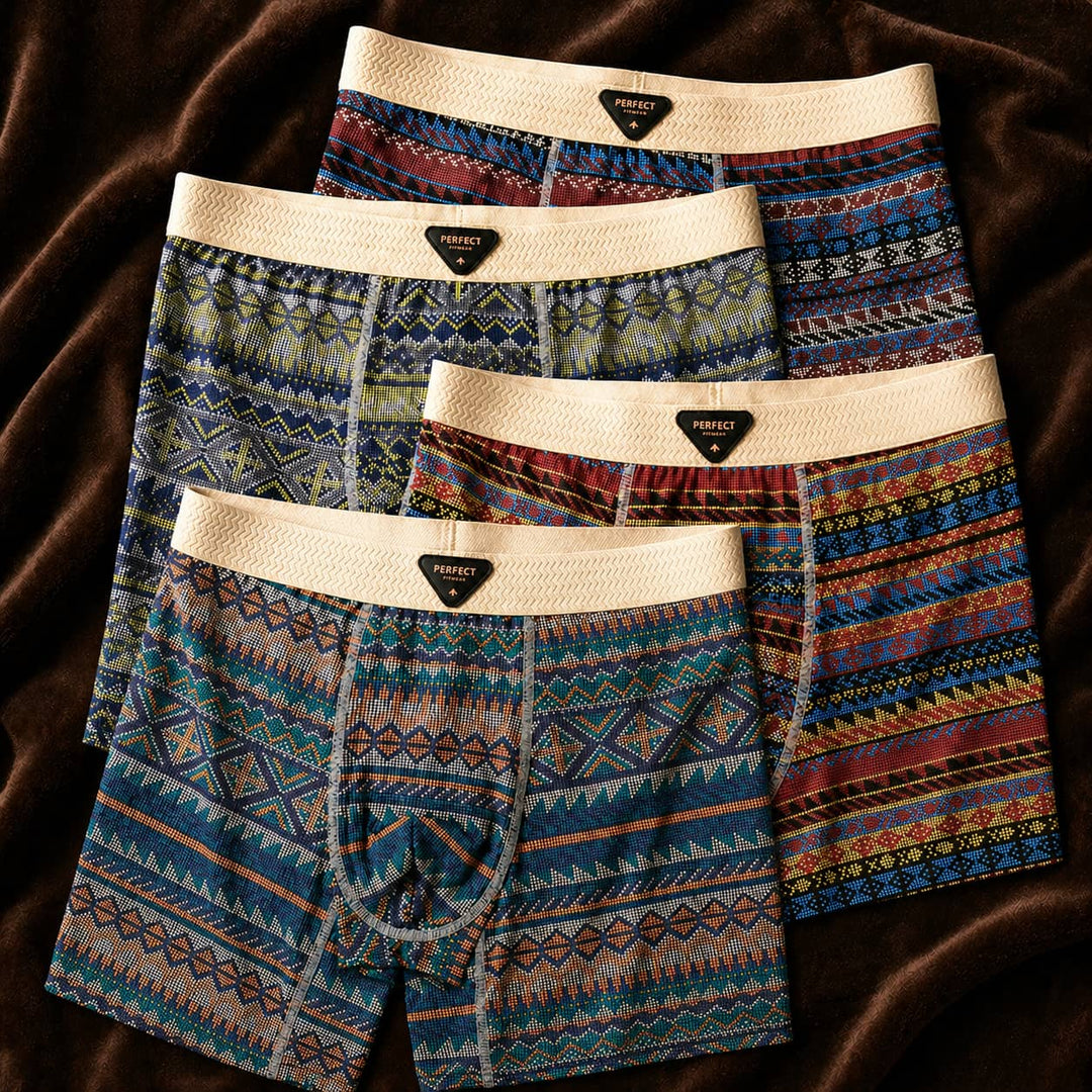 Lange Baumwoll Boxershorts Herren Extralang Bedruckt
