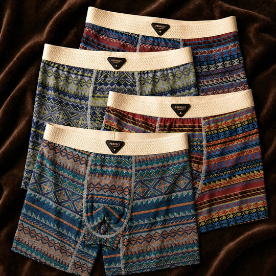 Lange Baumwoll Boxershorts Herren Extralang Bedruckt