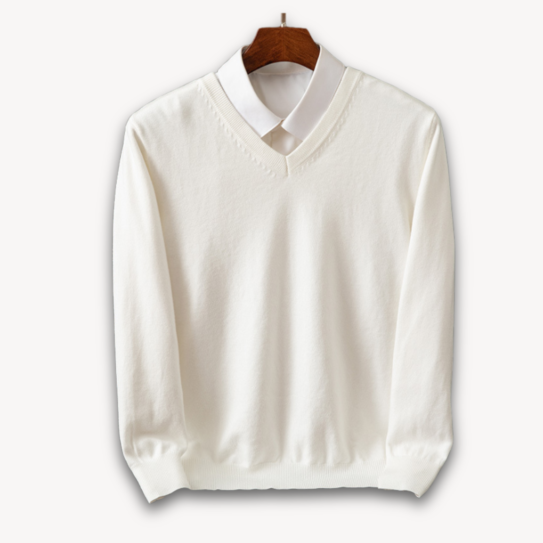 Kaschmir Pullover Herren Strick Weich Warm Sweater