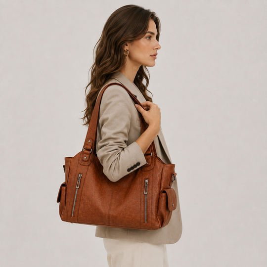 Schultertasche Damen Groß Handtasche Strukturiert