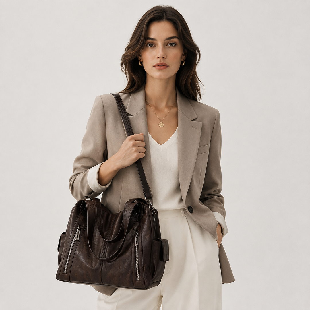 Schultertasche Damen Groß Handtasche Strukturiert
