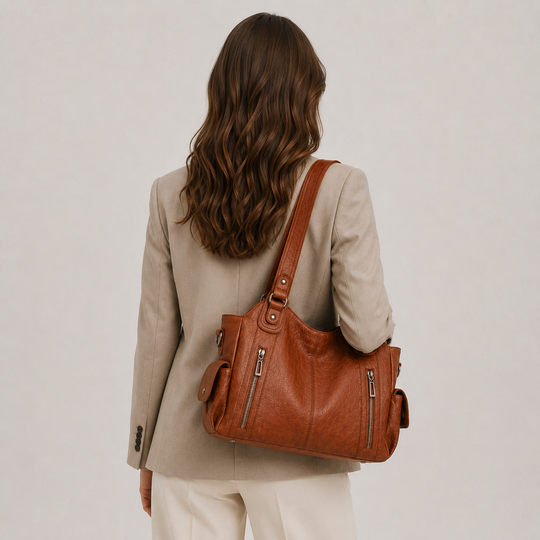 Schultertasche Damen Groß Handtasche Strukturiert