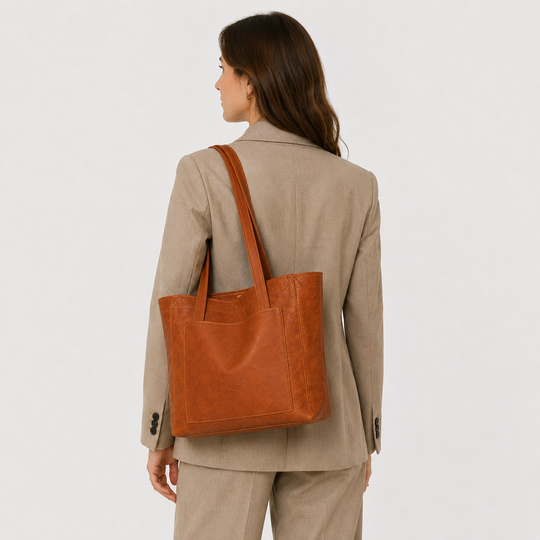 Handtasche Damen Kunstleder Schultertasche Klassisch Elegant