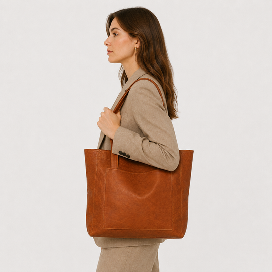 Handtasche Damen Kunstleder Schultertasche Klassisch Elegant