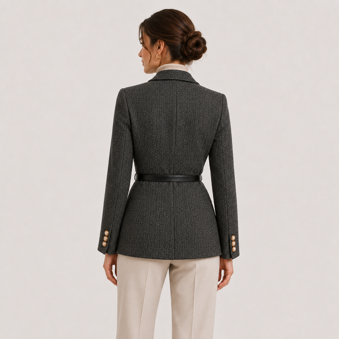 Blazer Damen Gürtel Tailliert Business Elegant